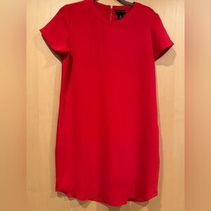 💕 Red dress exposed back zip